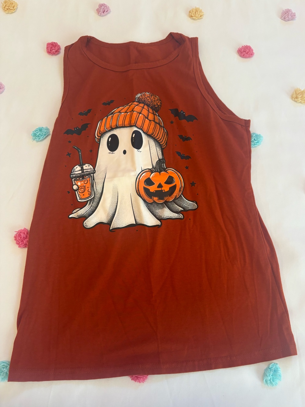 Women’s Halloween Ghost Pumpkin Tank